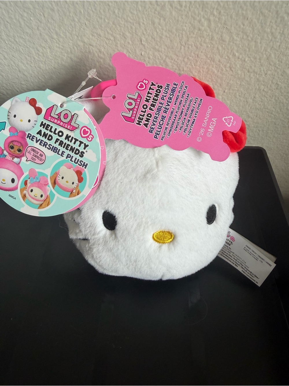LOL Surprise x Hello Kitty White Reversible Plush - Mystery Blind Box Toy